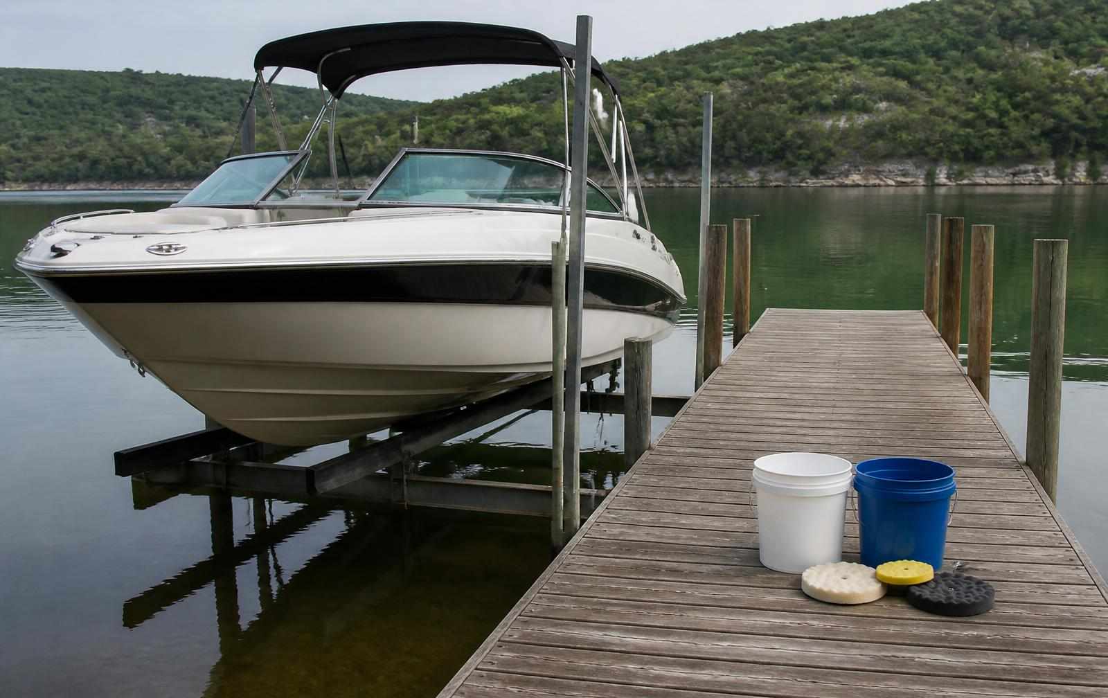 Illustrative view of a boat at a dock, showing the kind of on-site access a mobile visit uses